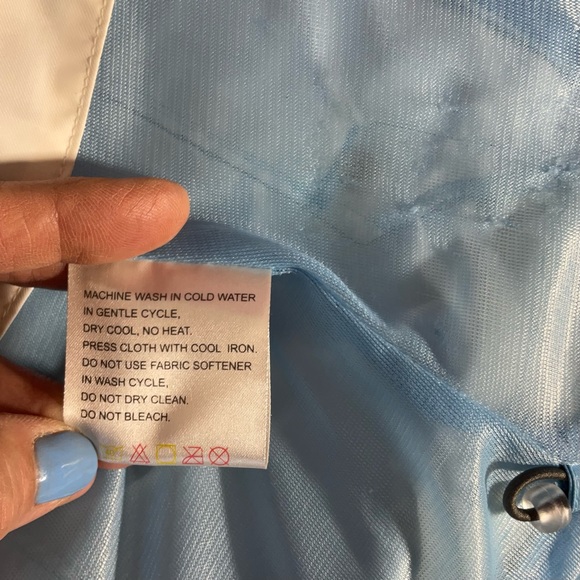 Sunice Typhoon Blue White Zipper Jacket Pockets Nylon Interior Mesh Lining Sz SM - Picture 15 of 16